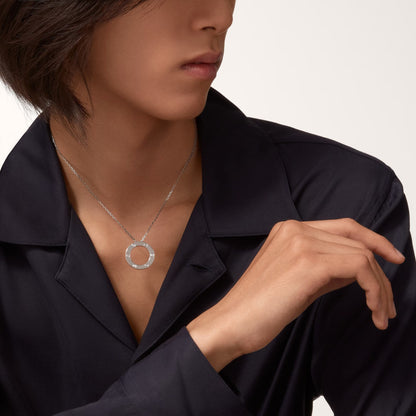 [Luna Brilliance]LOVE NECKLACE 16MM 3 DIAMONDS