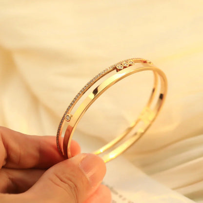 [Luna Brilliance]Move Romane Diamond Bangle Bracelet