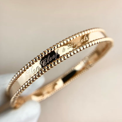 [Luna Brilliance]CLOVER PERLEE BRACELET SIGNATURE ENGRAVING SERIES