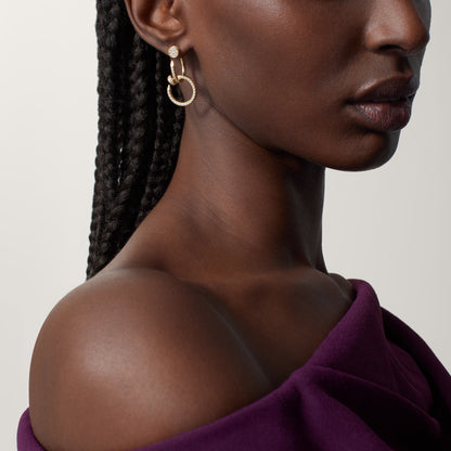 [Luna Brilliance]JUSTE FULL DIAMOND DOUBLE EARRINGS