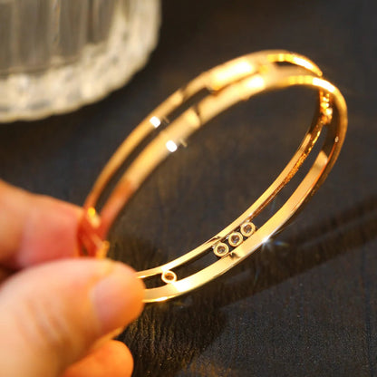[Luna Brilliance]Move Romane Diamond Bangle Bracelet