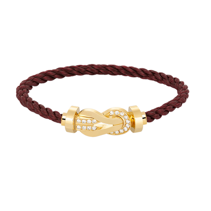 [Luna Brilliance]CHANCE LARGE 8 FIGURE BUCKLE HALF DIAMOND BRACELET GOLD