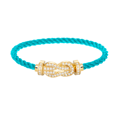 [Luna Brilliance]CHANCE LARGE 8 FIGURE BUCKLE FULLDIAMOND BRACELET GOLD