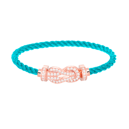 [Luna Brilliance]CHANCE LARGE 8 FIGURE BUCKLE FULL DIAMOND BRACELET ROSE GOLD