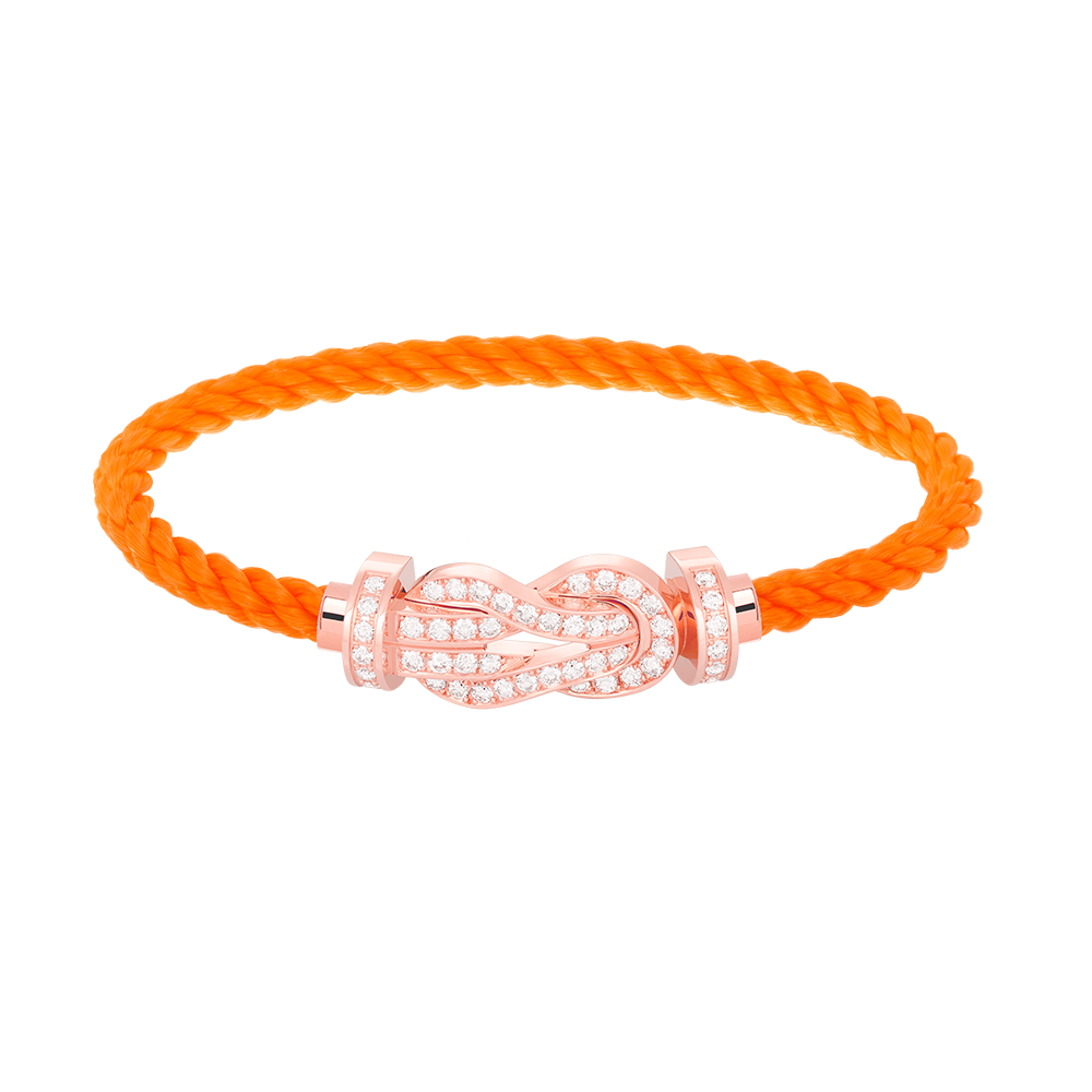 [Luna Brilliance]CHANCE LARGE 8 FIGURE BUCKLE FULL DIAMOND BRACELET ROSE GOLD