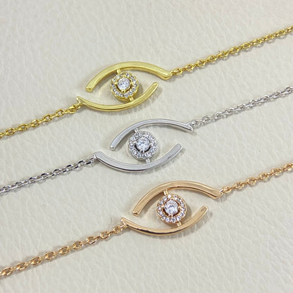 [Luna Brilliance]Lucky Eye Pave-Set Diamond Bracelet