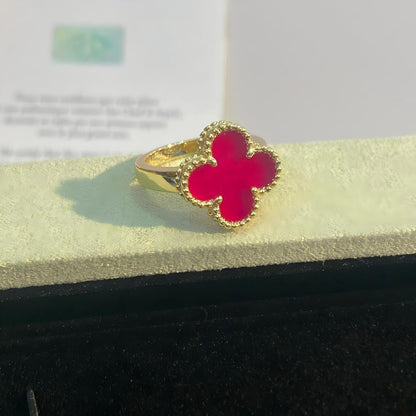 [Luna Brilliance]NEW CLOVER PINK ENAMEL RINGS