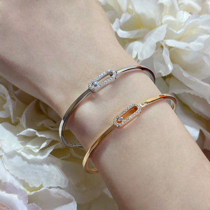 [Luna Brilliance]Move Uno pavé flex bangle medium