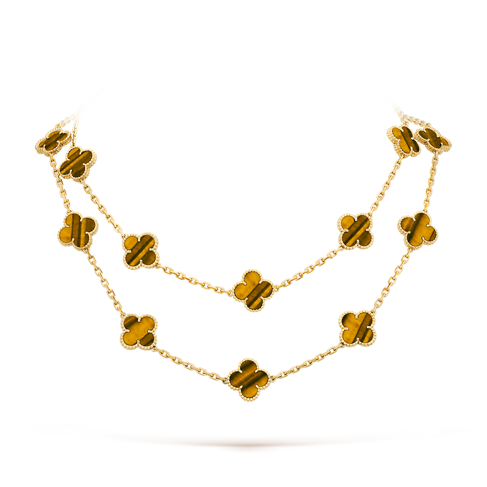 [Luna Brilliance]CLOVER 20 MOTIFS TIGER EYE ROSE GOLD