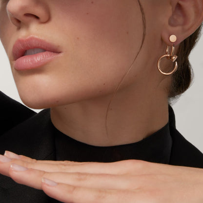 [Luna Brilliance]JUSTE NO DIAMOND DOUBLE EARRINGS
