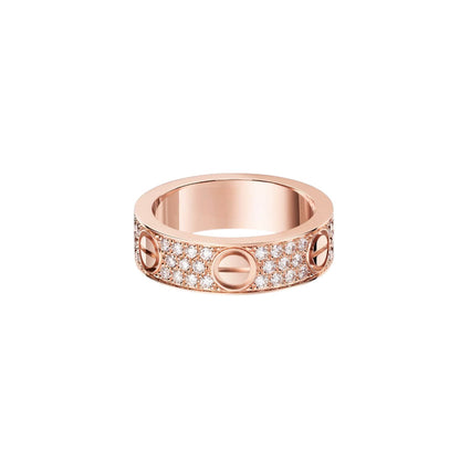 [Luna Brilliance]LOVE RING 5.5MM DIAMONDS PAVED
