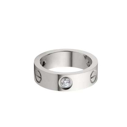 [Luna Brilliance]LOVE 5.5MM 3 DIAMOND RING