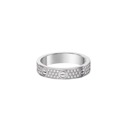 [Luna Brilliance]LOVE RING 4.0MM DIAMOND PAVED