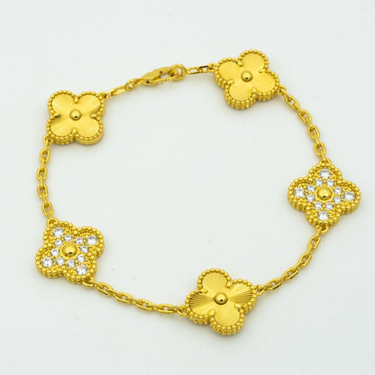[Luna Brilliance]CLOVER 5 MOTIF LASER BRACELET COLLECTION