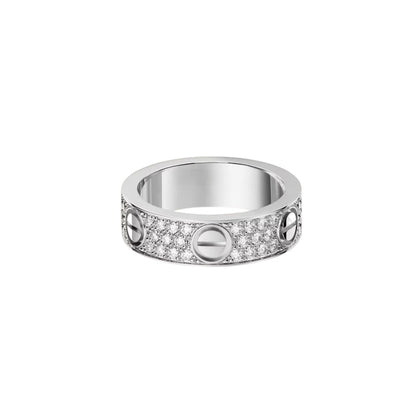[Luna Brilliance]LOVE RING 5.5MM DIAMONDS PAVED
