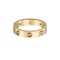 [Luna Brilliance]LOVE 4MM 8 DIAMOND RING