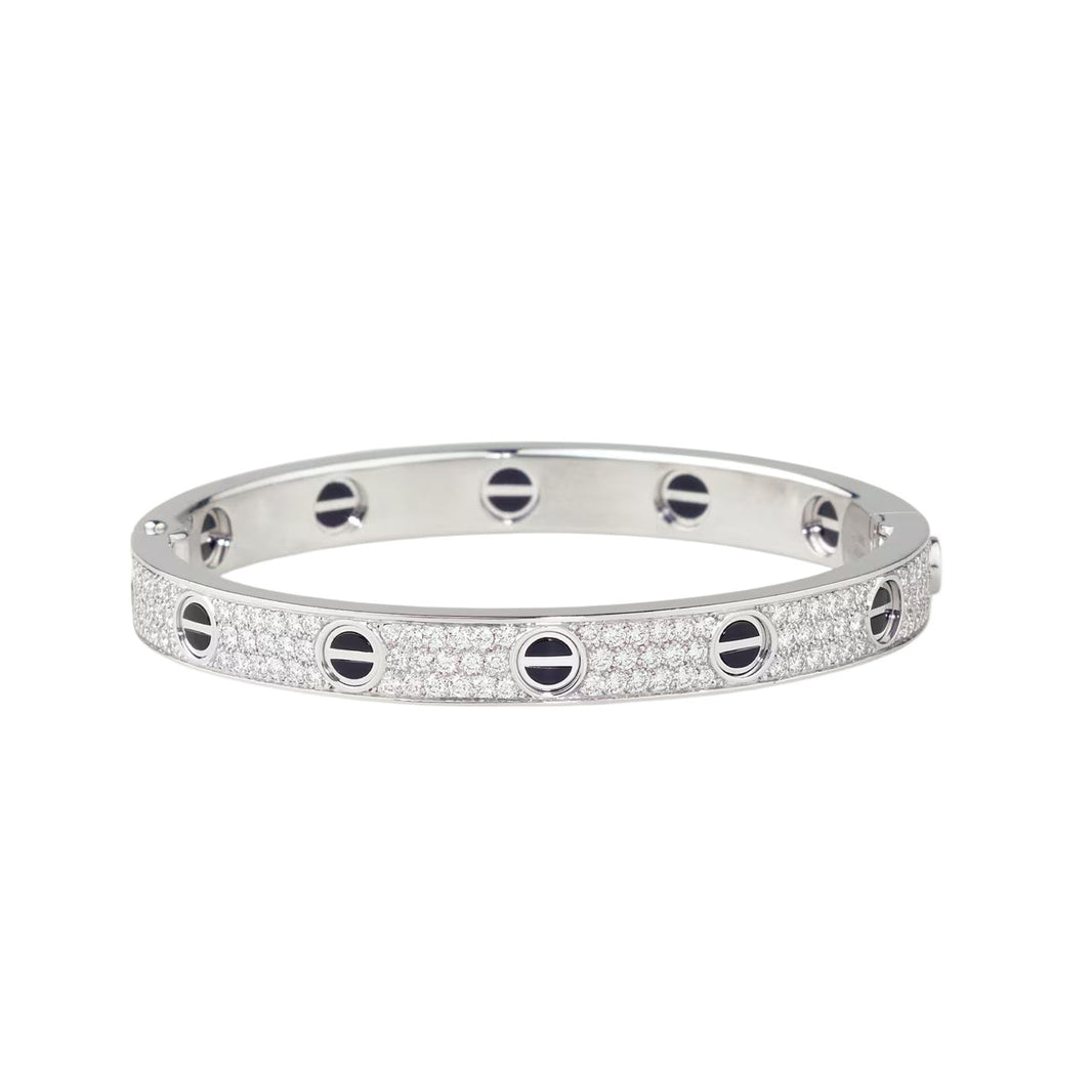 [LORA] LOVE BRACELET 6.1MM DIAMOND-PAVED CERAMIC