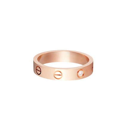[Luna Brilliance]LOVE 4MM 1 DIAMOND RING