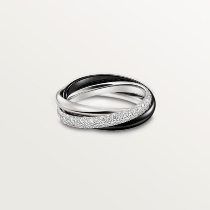 [Luna Brilliance]TRINITY 3.2MM RING BLACK CERAMIC