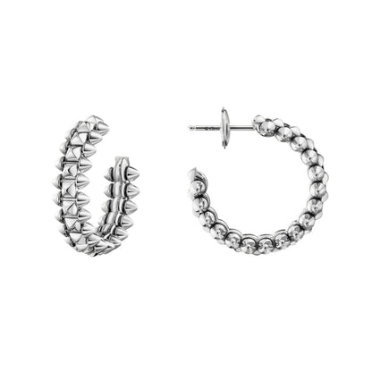[Luna Brilliance]CLASH SMALL HOOP EARRINGS