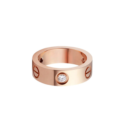 [Luna Brilliance]LOVE 5.5MM 3 DIAMOND RING