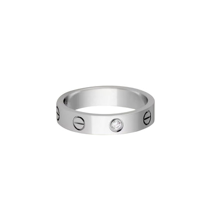 [Luna Brilliance]LOVE 4MM 1 DIAMOND RING