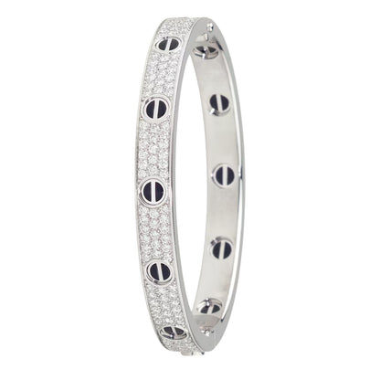 [Luna Brilliance]LOVE BRACELET 6.1MM DIAMOND-PAVED CERAMIC