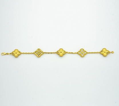 [Luna Brilliance]CLOVER 5 MOTIF LASER BRACELET COLLECTION