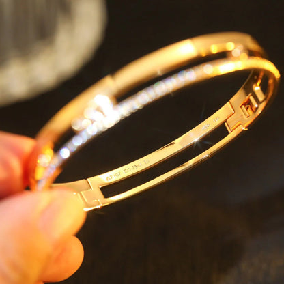 [Luna Brilliance]Move Romane Diamond Bangle Bracelet
