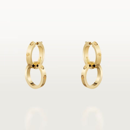 [Luna Brilliance]LOVE 3.3MM DANGLE EARRINGS