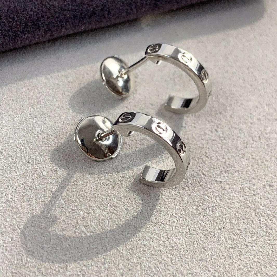 [Luna Brilliance]LOVE EARRINGS 2.65MM SILVER