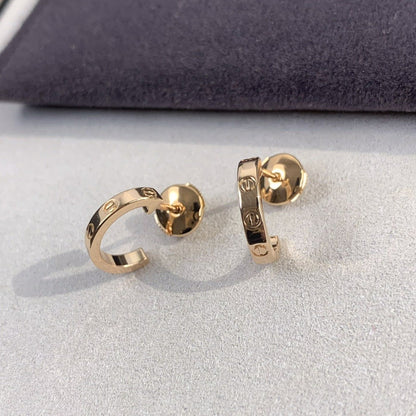 [Luna Brilliance]LOVE EARRINGS 2.65MM PINK GOLD