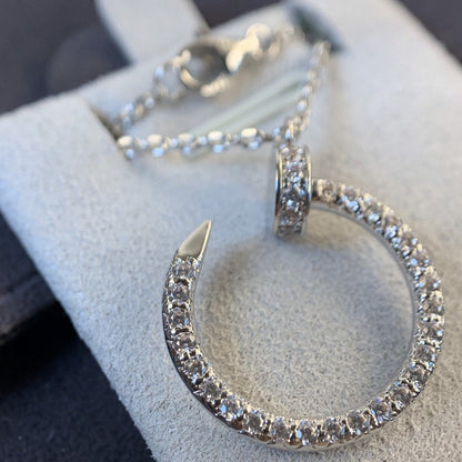 [Luna Brilliance]JUSTE NECKLACE SILVER DIAMONDS