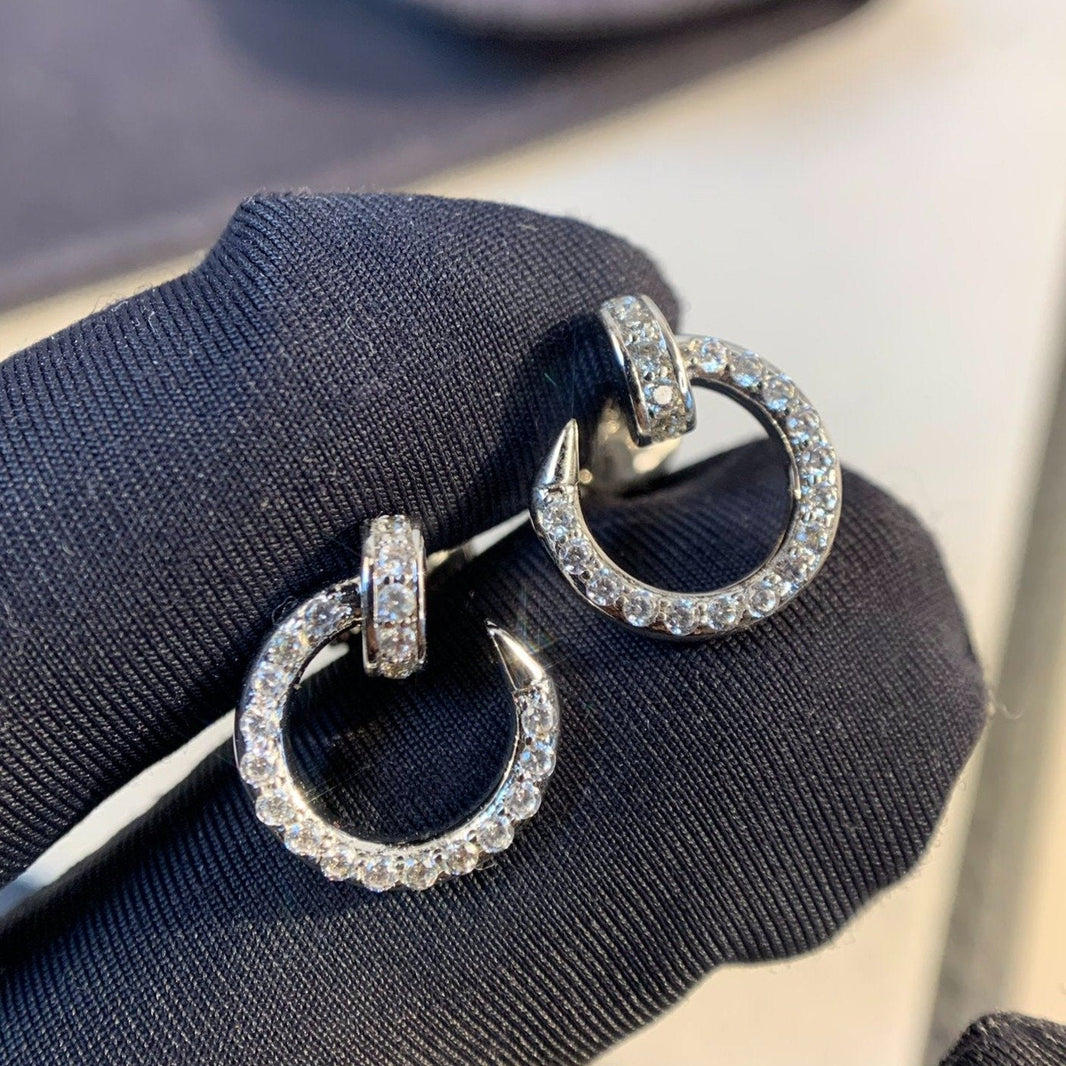 [Luna Brilliance]JUSTE EARRINGS SILVER DIAMONDS