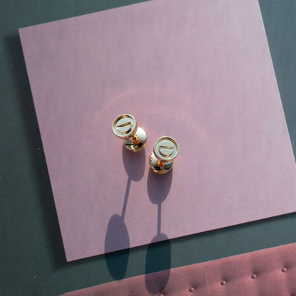 [Luna Brilliance]LOVE EARRINGS PINK GOLD 10MM