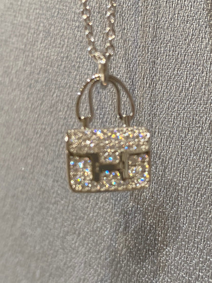 [Luna Brilliance]CONSTANCE PEDANT DIAMOND NECKLACE