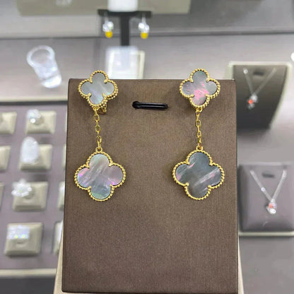 [Luna Brilliance]CLOVER 2 MOTIFS  EARRINGS (MULTIPLE CHOICESC
