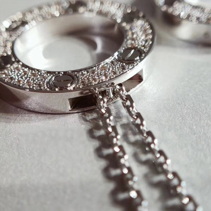 [Luna Brilliance]LOVE NECKLACE ADJUSTABLE SILVER