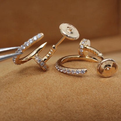 [Luna Brilliance]JUSTE FULL DIAMOND SMALL EARRINGS