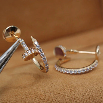 [Luna Brilliance]JUSTE FULL DIAMOND SMALL EARRINGS