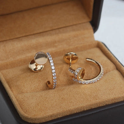 [Luna Brilliance]JUSTE FULL DIAMOND SMALL EARRINGS