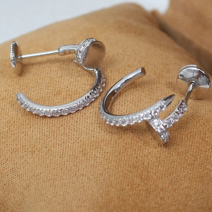 [Luna Brilliance]JUSTE FULL DIAMOND SMALL EARRINGS