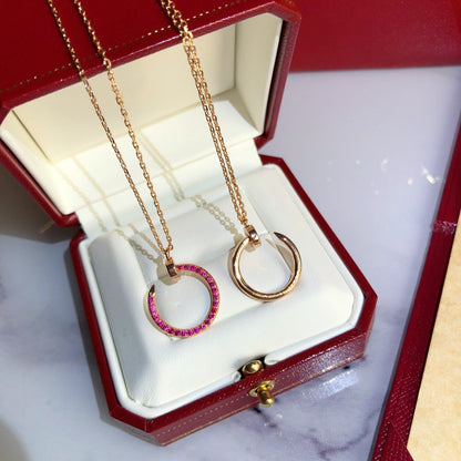 [Luna Brilliance]JUSTE NECKLACE RED FULL DIAMONDS