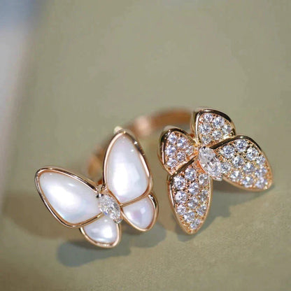 [Luna Brilliance]TWIN BUTTERFLY DIAMOND MOP RING