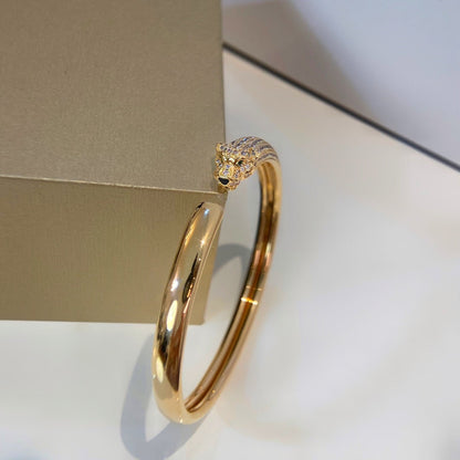 [Luna Brilliance]PANTHERE GOLD DIAMOND OPEN BRACELET