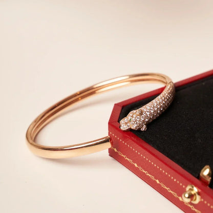 [Luna Brilliance]PANTHERE HALF DIAMOND OPEN BRACELET