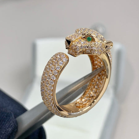 [Luna Brilliance]PANTHERE PINK GOLD DIAMOND RING