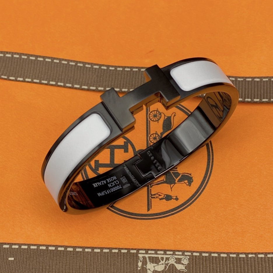 [Luna Brilliance]H BRACELET 12MM BLACK WHITE CERAMIC