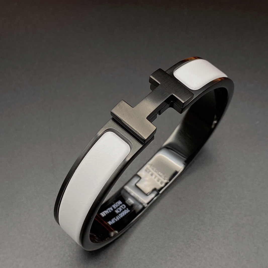 [Luna Brilliance]H BRACELET 12MM BLACK WHITE CERAMIC