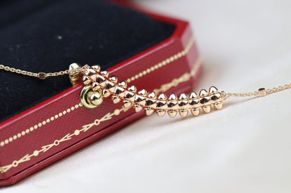 [Luna Brilliance]CLASH PINK GOLD NECKLACE